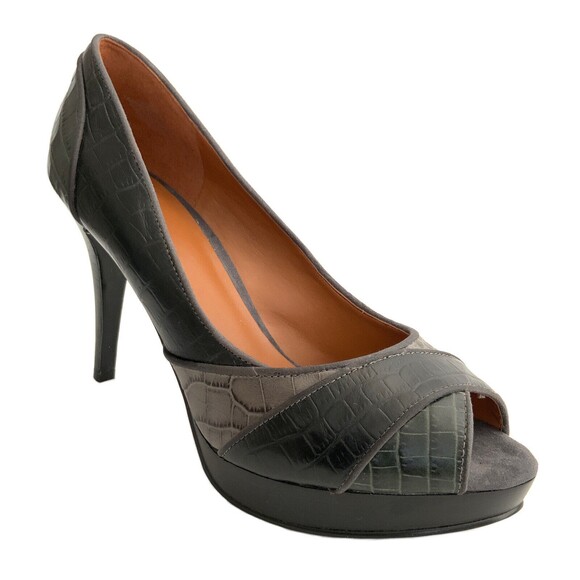 New Nine West Color-block Pumps Peep-toe Platform Heels 10 - Picture 1 of 12
